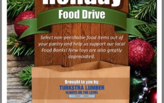 Annual Holiday Food Drive for the Community Turkstra Lumber Dundas